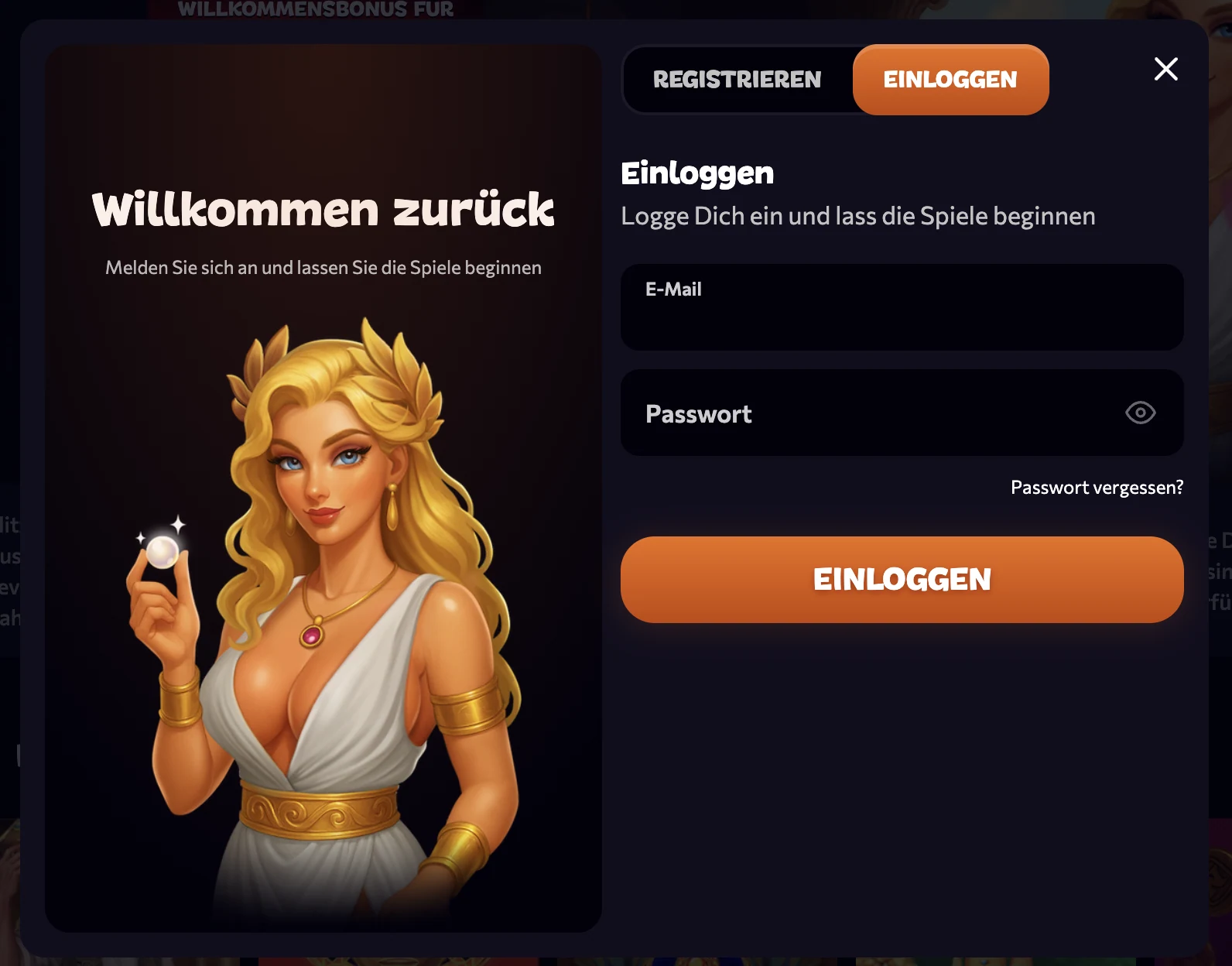 Aphrodite Casino Konto Registrierung und Anmeldung