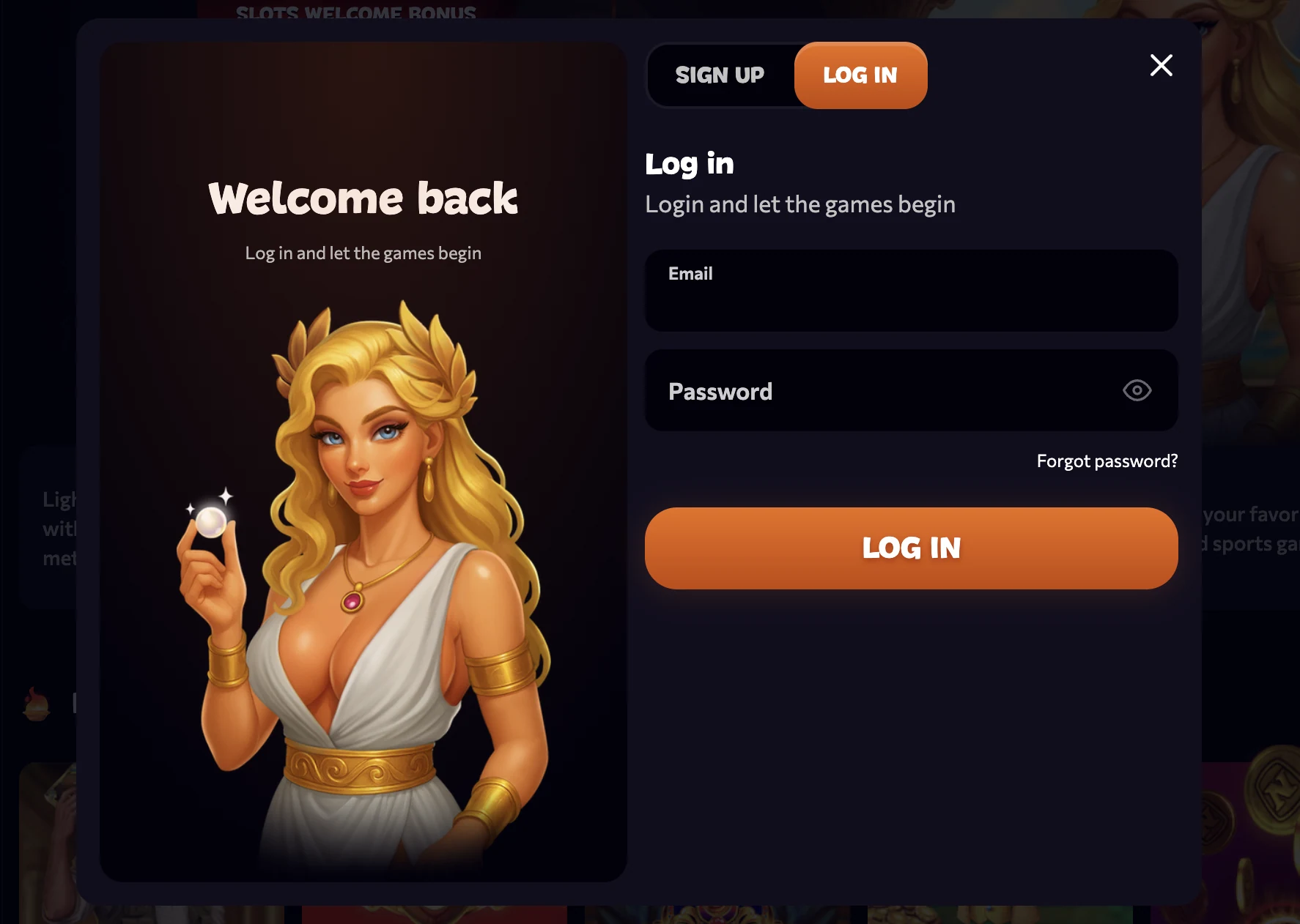 Aphrodite Casino account sign up and registration process