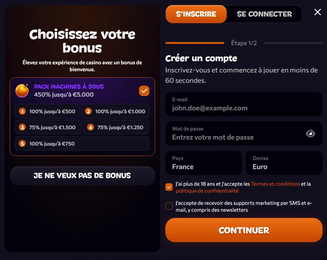 Insription et Connexion